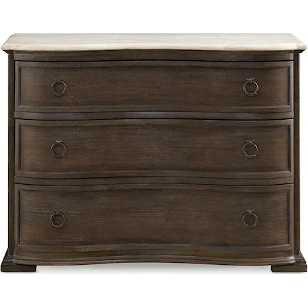 Philippe Three Drawer Bachelor's Chest with Stone Top